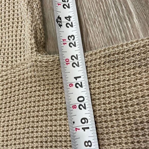 Seven Sisters Grey Waffle Knit V-neck Sweater relaxed fit S - Picture 4 of 5